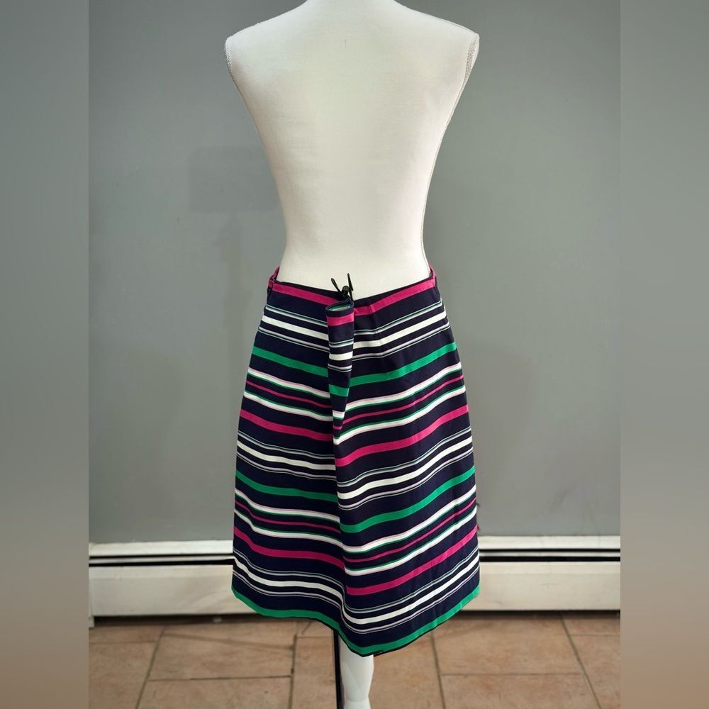 Navy Talbots Outlet Striped Skirt Size 16P NWT - Picture 2 of 5